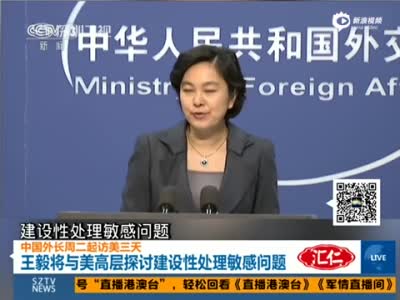 外交部长王毅今访美 将讨论南海朝鲜半岛等问题